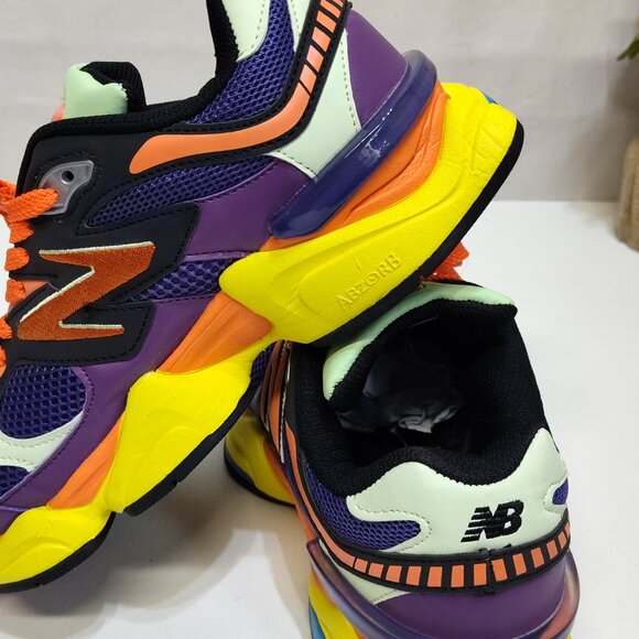 New Balance 9060 Prism Purple Vibrant Spring U9060NBX Men 8.5 Mesh/Leather Upper - Picture 11 of 16